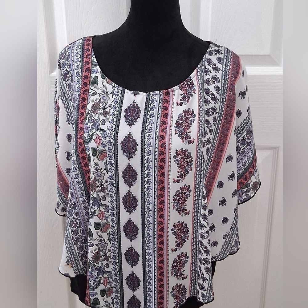ALYX Multi Patterned Poncho Top  Size OX